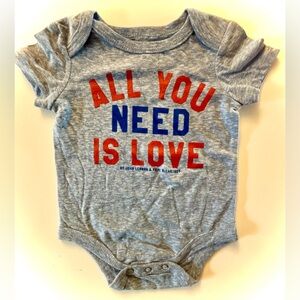 NWOT Beatles All You Need Is Love 0-3mo Onesie
